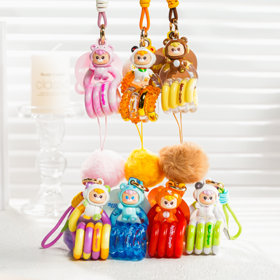 Tangle Blind Box Abebe Bear – överraskningsfigur med fidget